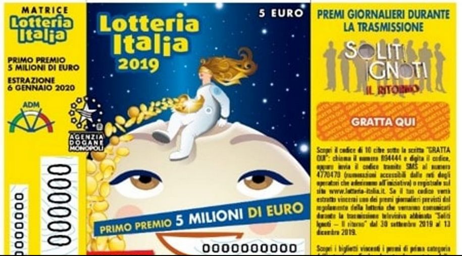 LOTTERIA ITALIA: I CINQUE BIGLIETTI DI PRIMA CATEGORIA ESTRATTI