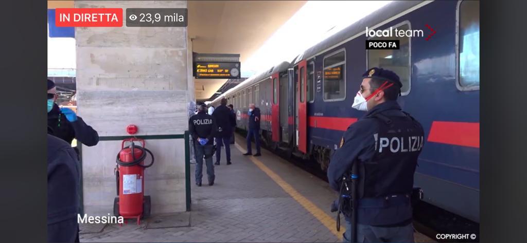 A Messina scattano i controlli per i passeggeri provenienti dal Nord.