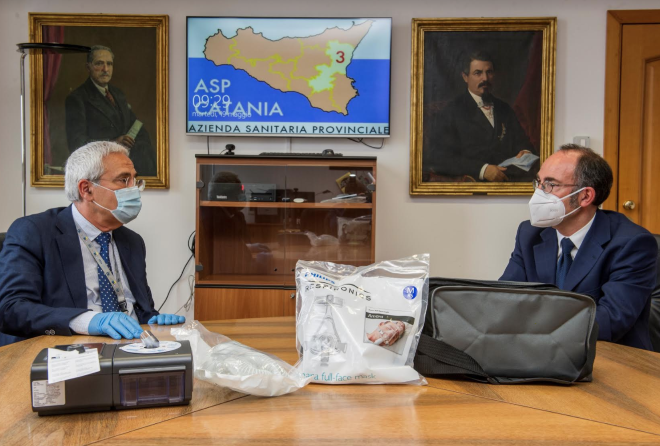 90ventilatori polmonari donati da STMicroelettronics all’Asp di Catania