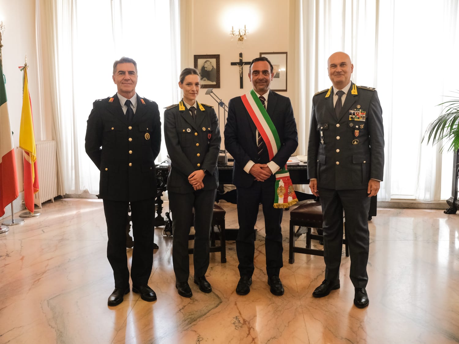Ricevuto da sindaco Roccuzzo il comandante provinciale Guardia di Finanza, Raimondo